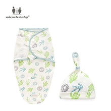 Load image into Gallery viewer, Baby Swaddle Blanket + Cap