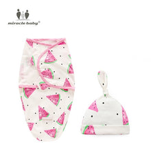 Load image into Gallery viewer, Baby Swaddle Blanket + Cap
