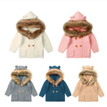 Load image into Gallery viewer, Baby Hooded Coat Fur Collar
