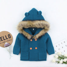 Load image into Gallery viewer, Baby Hooded Coat Fur Collar
