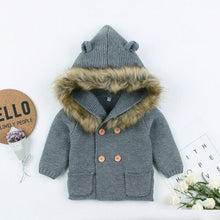 Load image into Gallery viewer, Baby Hooded Coat Fur Collar
