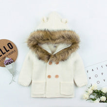 Load image into Gallery viewer, Baby Hooded Coat Fur Collar
