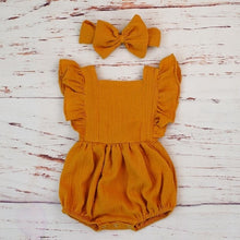 Load image into Gallery viewer, Double Gauze Kids Ruffle Romper
